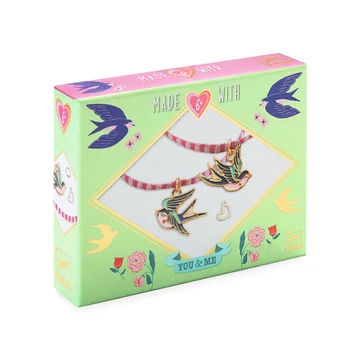 Ékszerkészítő készlet - Páros madarak - Bird Ribbons-kreatív/finommotorika fejlesztő játék-Djeco