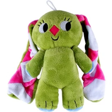Kockásfülű nyúl álló plüssfigura - 23 cm-szerepjáték