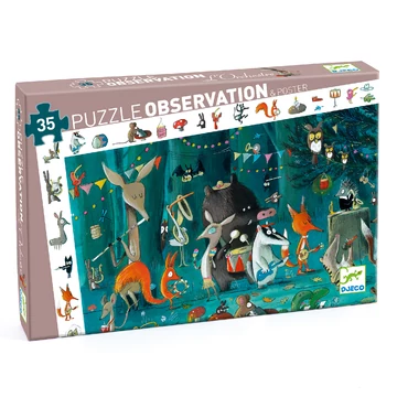 Djeco Megfigyeltető puzzle - Zenekar, 35 db-os - The orchestra-készségfejlesztő játék