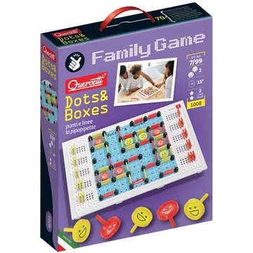 Quercetti: Family Game – Pontok és dobozok készségfejlesztő társasjáték