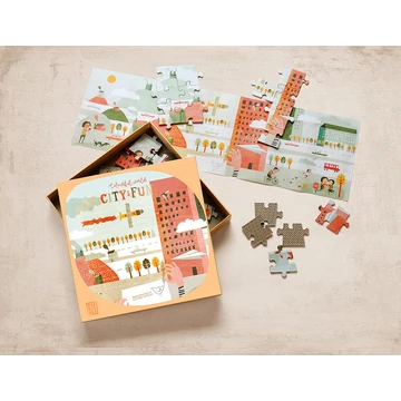 Városi kaland-52 db-os puzzle- Marbushka