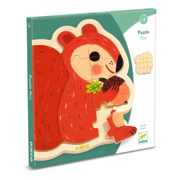 Fa puzzle - Mókus, 16 db-os - Puzzlo Nut-készségfejlesztő játék-Djeco