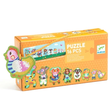 Párosító puzzle - Nagyok és kicsik puzzle - Big and small on the farm - FSC MIX-Djeco