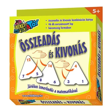 Kártya: Összeadás - Kivonás (háromszög)-iskolaelőkészítő kártyajáték