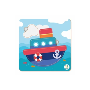 Dodo mini sablonos puzzle - Hajó 5 db-os-készségfejlesztő játék
