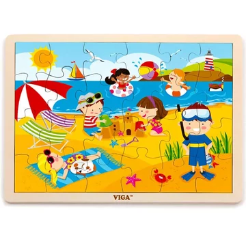 Puzzle 4 évszak, 24 db-os (nyár)-készségfejlesztő fajáték-Fakopáncs