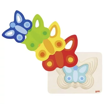 Pillangó puzzle, 5 rétegű - GOKI-készségfejlesztő fajáték