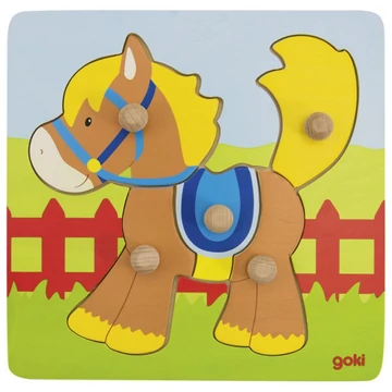 Fafogós lovacska puzzle, 5 részes-Goki