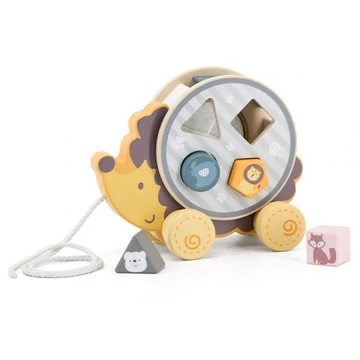 Húzogatós játék és formadoboz (süni)-készségfejlesztő játék-Viga Toys