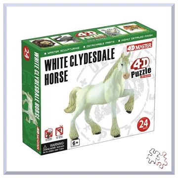 4D PUZZLE FEHÉR LÓ