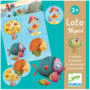 DJECO KÉPESLOTTÓ - NÉGY ÉVSZAK - 4 SEASONS-társasjáték kicsiknek
