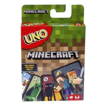 Minecraft Uno kártya-családi kártyajáték