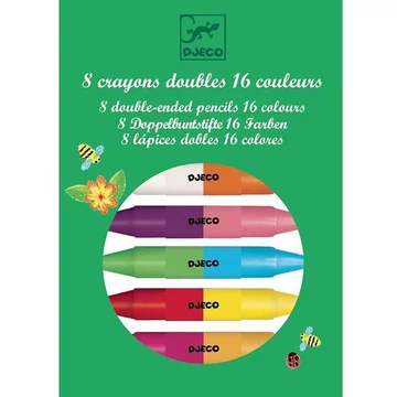 DJECO 8 DUPLAVÉGŰ ZSÍRKRÉTA - 8 TWINS CRAYONS-kreatív játék
