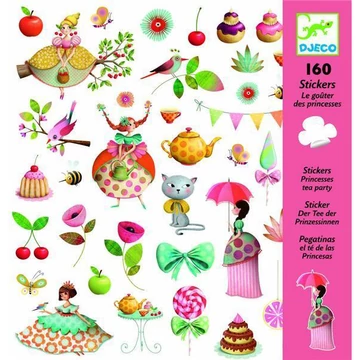 DJECO PRINCESS TEA PARTY MATRICA-kreatív játék