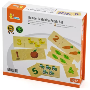 Készségfejlesztő fa puzzle - párosító-Viga Toys
