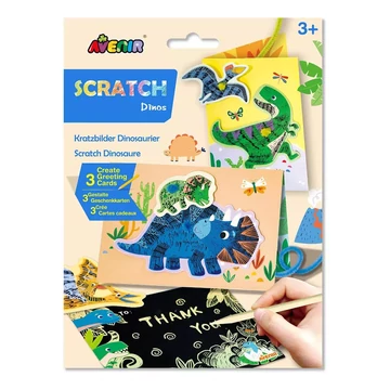 Karckép üdvözlőkártya készítő, Dinoszauruszok Avenir-kreatív játék