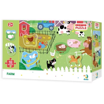 DODO PUZZLE 18 DB, KIVEHETŐ ELEMEKKEL - FARM