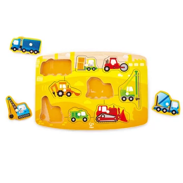 Hape Fogantyús Puzzle - Munkagépek-készségfejlesztő játék