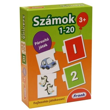 Számok 1-20-ig.-párosító játék-Frank
