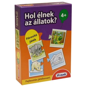 Hol élnek az állatok?-készségfejlesztő játék-Frank