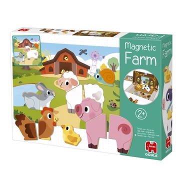 Mágneses farmvilág 24 hó+-készségfejlesztő játék-Goula