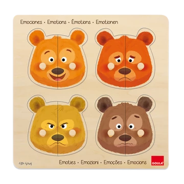 Mit érez Macika? – párosító puzzle GOULA 24 hó+-készségfejlesztő játék