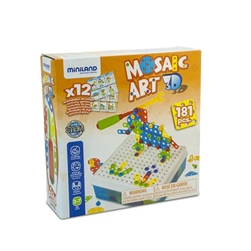 Csavarozós játék - Mosaic art 3D, 181db-os MINILAND-csavarozós játék