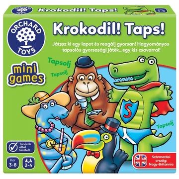 Krokodilos gyorsasági kártyajáték / Krokodil! Taps! (Crocodile Snap), ORCHARD TOYS
