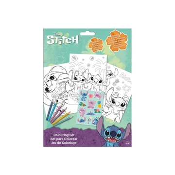 Stitch színező ceruzákkal, matricákkal-kreatív játék