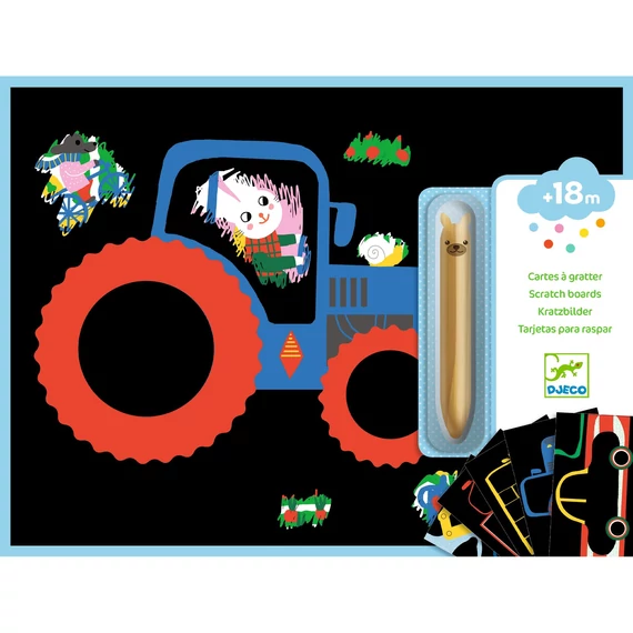 Djeco: Design by Karckép technika - Jármű felfedező - Learning about vehicles-kreatív játék