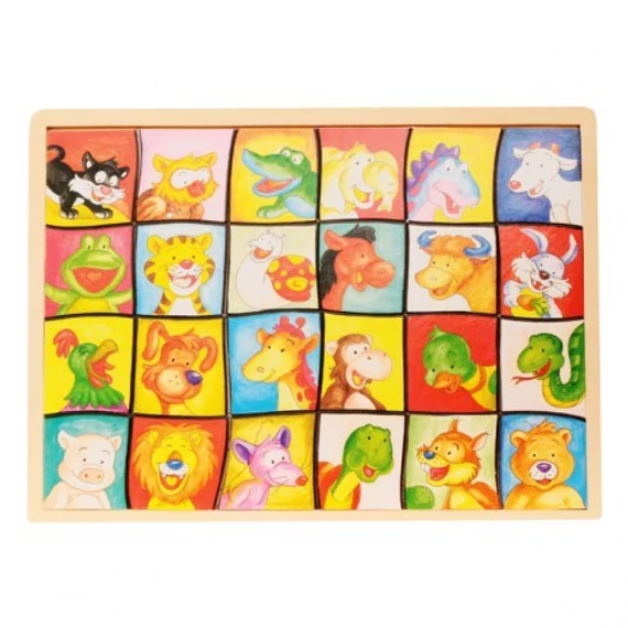 Arckereső Puzzle - Cicás - Készségfejlesztő Játék - Fakopáncs