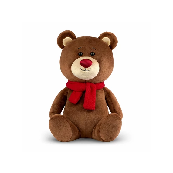Fényes orrú plüss barna maci 25 cm-szerepjáték