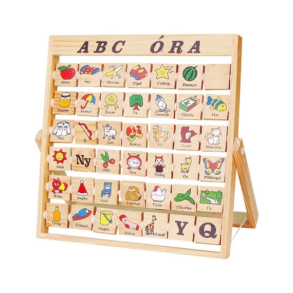 ABC óra-készségfejlesztő/iskolaelőkészítő játék-Fakopáncs