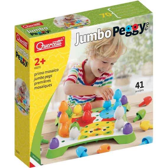 Quercetti: Jumbo Peggy 41db-os pötyi szett-készségfejlesztő játék