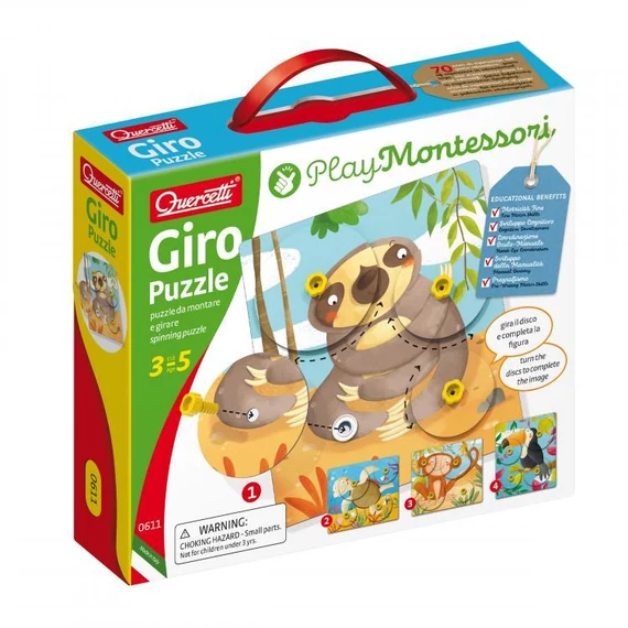 Giro Puzzle - Montessori Forgó Puzzle - Quercetti - Fejlesztő játék