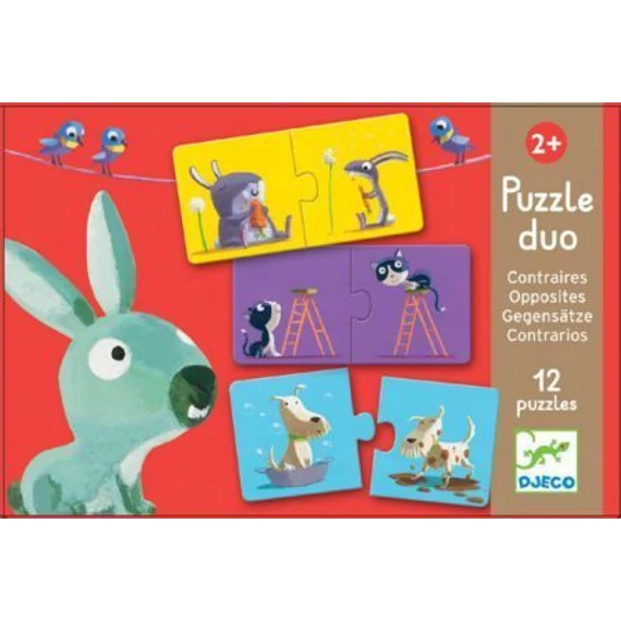 Ellentétek - Opposites - Párosító puzzle-Djeco