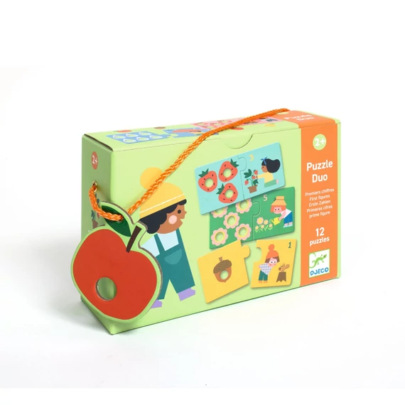 Djeco Párosító puzzle - Számpárosító, 24 db-os - First figures-készségfejlesztő játék