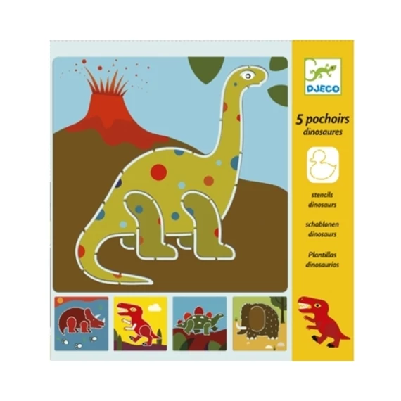 Dinoszauruszok-rajzsablon-kreatív játék-Djeco
