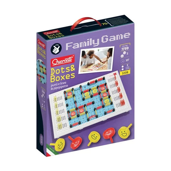 Quercetti: Family Game – Pontok és dobozok készségfejlesztő társasjáték