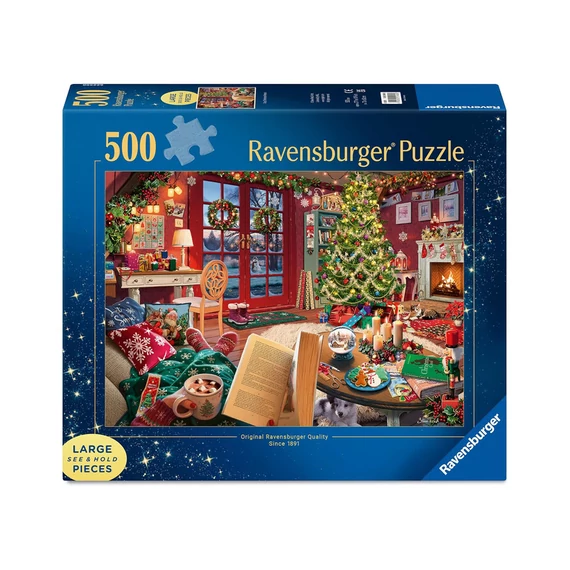 Puzzle 500 db - Pihentető karácsony-Ravensburger