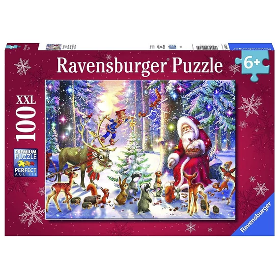 Ravensburger: Puzzle 100 db - Erdei karácsony-Ravensburger