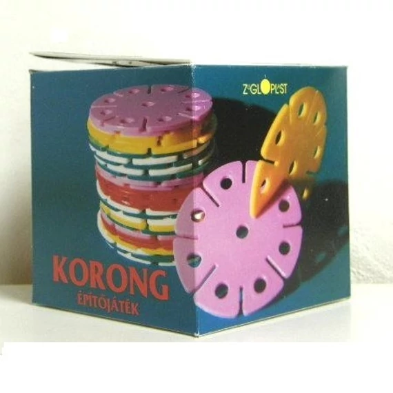 Óriás korong építő játék 30 db-os (Retro, magyar termék)