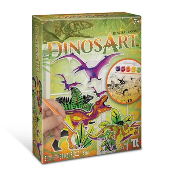 DINOS ART- DÍNÓS SUNCATCHER KÉPKIFESTŐ-kreatív játék