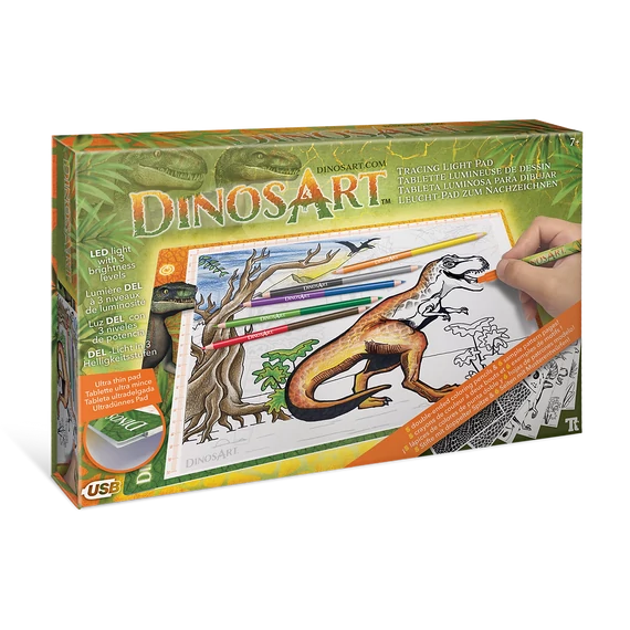 Tracing Light Pad-Dínós világító rajzasztal-kreatív játék-DINO ART