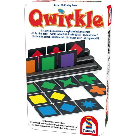 Qwirkle fémdobozos - Formák, színek, kombináció!-családi társasjáték