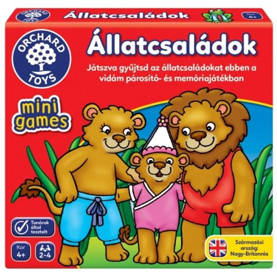 Állatcsaládok, mini játék (Animal families)-társasjáték-Orchard