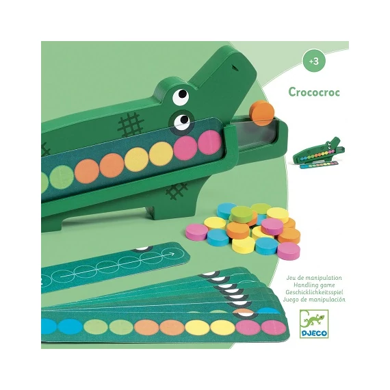 DJECO MEMÓRIA JÁTÉK - SZÍNRE SZÍN KROKI - CROCOCROC-készségfejlesztő játék