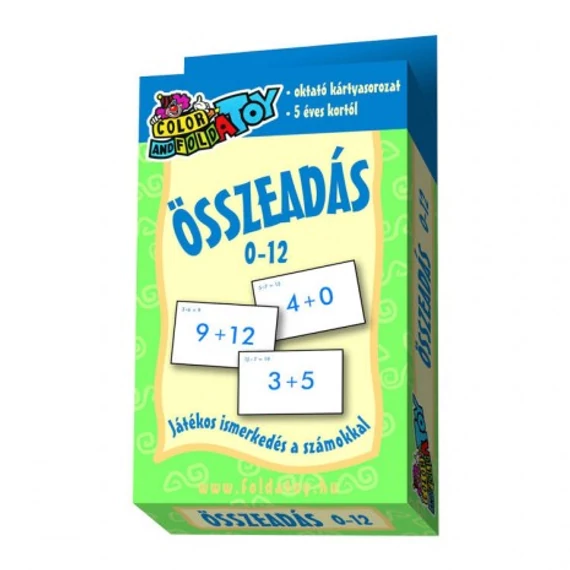Kártya, összeadás 0-12-matematikai készséget fejlesztő játék