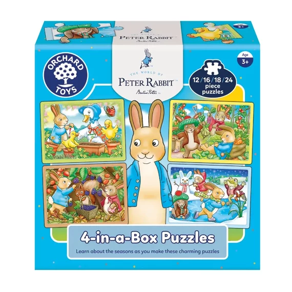 Nyúl Péter, 4 kirakó egy dobozban 4-in-a-Box Puzzles Orchard / Peter Rabbit™-készségfejlesztő játék