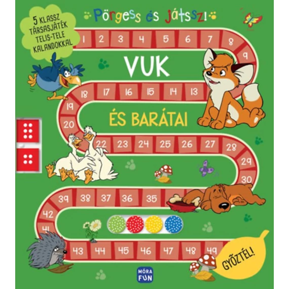 Pörgess és játssz! - Vuk és barátai-társasjáték könyv